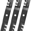 M115495 Mulching Blades Compatible with John Dee re 48" Deck, M113517 Gator Blades for John Dee re Scotts 48 in Mower 325 F510 GT242 GX345, Replace for M115328 M114581 M111522, 3 Pack