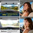 Sun Visor Extender for Car, Visor Extender Attachment for Car, Adjustable Visor Extender Sun Blocker UV400, Polarized Sun Visor Extender, Anti-Glare, UV Protector (2 Pack, Large)