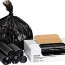 TYPLASTICS Trash Can Liner - Wholesale 1000 Count Black Garbage bags on Perforated Roll 7-10 Gallon Multipurpose for Office Bathrooms Business Home Commercial and Industrial Needs 24" x 24"