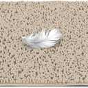MAYSHINE Plush Shaggy Chenille Bath Mat | Extra Soft, Super Absorbent, Non-Slip Bathroom Rug | Fluffy Microfiber, Area Rug Sets for Bathroom Floor, Kitchen, Living Room | 32"x20" | Beige (1'8" x 2'8" (Rectangular))