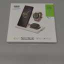 3 in 1 Wireless Charger for Samsung Charging Station Android Phone Multiple Devices LED Light Folding Dock Charger Stand for Samsung Galaxy S26 Ultra S25 S24 S23 S22 S21 Note 20 Watch 8/7/6 Earbuds (Black)