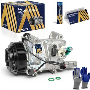 AISIN AFTERMARKET ACCT-00574 Air Conditioner AC Compressor - Compatible with Toyota Camry 2012-2017, Highlander 2011-2013, Sienna 2011-2016, Lexus ES350 2013-2018 - 3.5L