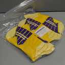 MAKABO Men's Cushioned Athletic Socks 3-Pack, Cushioned Crew Socks with Arch Compression for Sports (Yellow)