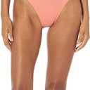 Amazon Essentials Women's High Waist High Leg Bikini Bottom (Coral Pink)