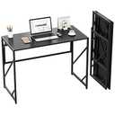 Elephance Folding Desk Writing Computer Desk for Home Office, No-Assembly Study Office Desk Foldable Table for Small Spaces