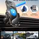 MRGLAS 2026 Upgraded Phone Holders for Your Car with New Metal Hook Clip, Handy Air Vent Cell Phone Car Mount [One Hand Operation], Universal Automobile Cradle for iPhone Android and All Smartphones