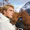 2 x Pixel Panda Winter Gloves for Men Women Warm Touchscreen Gloves for Cold Weather for Cycling, Driving, Running, Hiking, Work (Medium, BasicAnti-wear+TouchBlack)