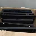 Dresser with Hanging Rack, 4 Drawers Small Closet for Bedroom, Reversible Fabric Kids Chest of Drawers with Clothes Rack, Tall Storage Tower, Sturdy Frame, Black, 44''H