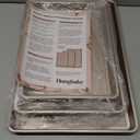 HONGBAKE Baking Sheet Pan Set of 3, Cookie Sheets for Oven, Nonstick Half/Quarter/Jelly Roll Pans with Diamond Texture Pattern, 0.8mm Thick Heavy Duty Cookie Tray, Champagne Gold