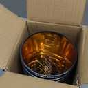 Chandelier Shades Set of 6,Small lamp Shades clip on bulb Gold mirror Hardback, Mini lamp shade with Black Linen Dia 3"Top x 6"Bottom x 5"H (Black, 3x6x5")