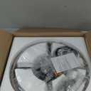 Semi Flush Mount Ceiling Light Fixture, Modern Farmhouse Wood Drum Ceiling Lamp, Rustic Close to Ceiling Lighting for Hallway Entryway Laundry Room Bedroom (Bulb Not Included)