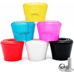 VNAKER PU Rubber Roller Skate Toe Stoppers 1 Pair with Screws (Yellow)