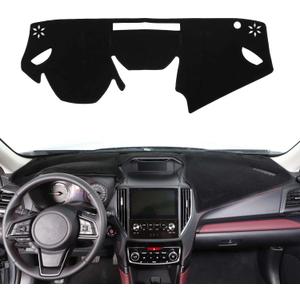 Dashboard Cover Mat Sun Pad Compatible with Subaru Forester/XV/Crosstrek 2019-2024, Center Console Dash Mat Pad Sun Shade Non-Slip Cover,Keeps Your Vehicle Cool