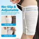 Catheter Leg Bags Holder with 2PCS, Catheter Stabilization Device for Men or Women, Drawstring Design to Secure Urine Bags for Legs(Medium Size)
