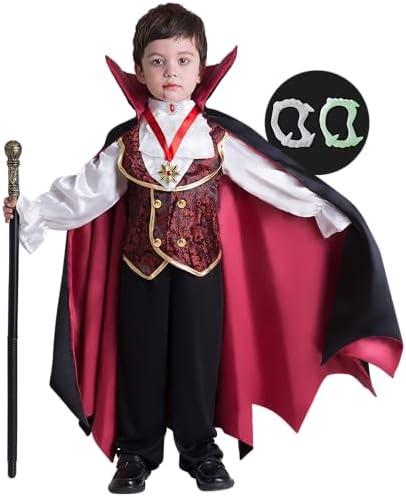 Spooktacular Creations Halloween Gothic Vampire Costume Kids, Deluxe Halloween Vampire Costumes for Dress Up, Role Play 2-3