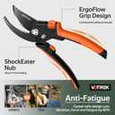 VOTREK Pruning Shears, [Patented Stepless Handle Opening] - Garden Clippers with Ultra-Sharp SK5 Steel for Weak Hand, Bonsai Scissor Universal Fit for All Hand Sizes, Effortlessly Cut 1-Inch Branches