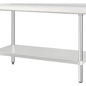 HARDURA Stainless Steel Table with backsplash 24 x 60 Inches Kitchen Prep Table Heavy Duty Stainless Steel Workbench NSF 304 with Aluminium Corner Undershelf for Commercial Restaurant