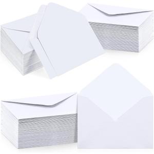 Outus 400 Pcs Gift Card Envelopes Bulk Mini Metallic Envelopes Small Business Cards Invitation Card Sleeves Tiny Envelope for Easter Graduation Birthday Wedding Greeting, 4 x 2.7 Inches(White)