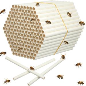 Lewtemi 360 Pcs Mason Bee House Tube Refill 6 Inches Cardboard Paper Inserts Mason Bee Nesting Paper Tube for Outdoor Beekeepers, Replacement Nesting Refill Inserts