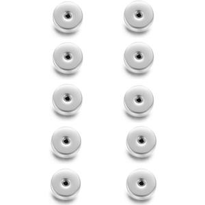 Renkovte Flat Screw Backs Replacement for Stud Earrings,10Pcs Stainess Steel Flatbacks for Ear Piercing,Security Screw Backs to Prevent Missing Earrings (Silver)