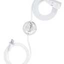 DEWENWILS 12 FT Extension Cord with Angled Flat Plug, 2-Prong 3 Outlets, 16AWG/2C Power Cord for Indoor Use, 13A/1625W Extension Cord Splitter with Lights, White