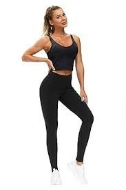 THE GYM PEOPLE High Waist Yoga Trousers for Women's Tummy Control Fitness Athletic Workout Running Trousers XL