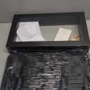 VASMIA Wine Rack Freestanding Floor, 6-Tier Display Wine Storage Shelves with Table Top, 24-Botttle Bamboo Wine Rack Shelf for Kitchen Bar Dining Room Living Room, Black