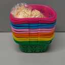 Zcaukya 12 Packs Easter Baskets, 6.5"x4.5"x3.2" Colorful Kids Baskets with Handles, Empty Plastic Easter Basket for Egg Hunt Party Favors