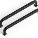 Goo-Ki 6 Pack 5 Inch 128mm Hole Center Cabinet Pulls Matte Black Zinc Alloy Kitchen Drawer Pulls Drawer Handles 5.5 Inch Length 2201-B-128