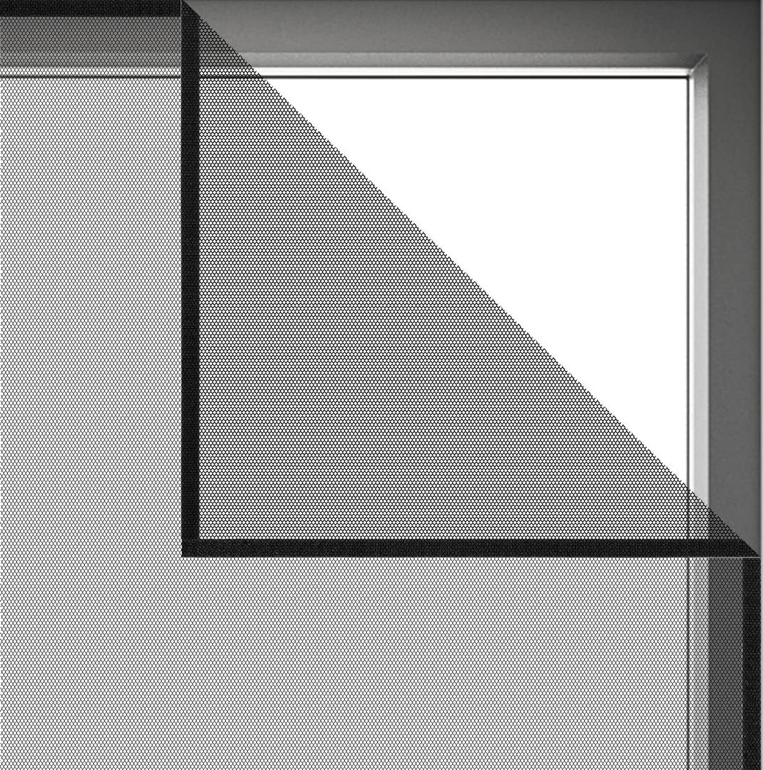 Flyzzz DIY Self-Adhesive Window Screen Netting Mesh Curtain, 100X150cm (Approach 39.37x59.05 Inches), with Hook and Sticky Tape, Fitted to Multiple Windows (1 Pack, Black)