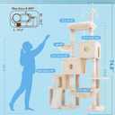 Hey-brother Cat Tree Tower with 3 Condos, Step Climbing Pathway MPJ081M