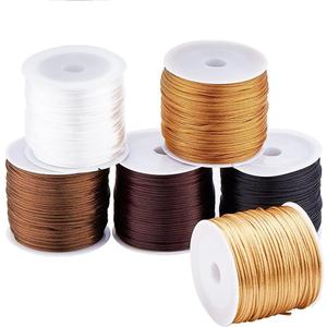 PH PandaHall 192 Yards 1mm Satin Rattail Cord Nylon String Cord Silk Cord Chinese Knotting Cord for Braided Necklace Friendship Bracelet Macram Dream Catchers Braid Hair Jewelry Making 6 Colors