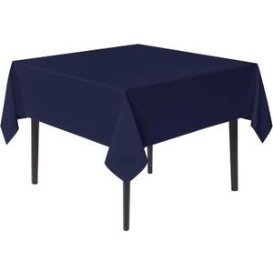 sancua Small Square Tablecloths 36x36 Inch - Navy Blue Table Cloth for Square or Round Tables, Washable Polyester Fabric Table Cover for Nightstand End Bedside Tables
