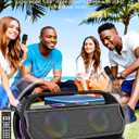 Rechargeable Karaoke Party Speaker (160W) Portable with 2 Wireless Microphones for Adults,30000mAh,LED Light Show,HD Stereo,Bass Up,Bluetooth/Remote/AUX/USB/TF Play for Home,Tv,Camping,Beach,Outdoor