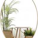 Oval Wall Mirror, 20"x28" Gold Oval Vanity Mirror, Bathroom Mirror of Metal Frame, Home Decorative Wall Mounted Mirror for Bathroom, Living Room, Entryway, Vanity