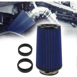 RYANSTAR Universal Clamp-On Air Filter Three Different Size 3in 3.5in 4 in High Flow Round Tapered Cone Closed-Top Cool Air Filter Cleaner Fit Compat