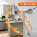 2PCS 100N 10inch Soft Close Hinge Lid Gas Support rods, Pneumatic Struts can Automatically Rise and Fall Slowly, can be Opened and Closed Within The Range of 0-110 Degrees(Silver