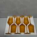 Physkoa Brown/Amber Wine Glasses Set of 6-15oz Hand Blown Crystal Colored Wine Glasses with Long Stem, Wedding, Birthday, Valentine's Day Glassware