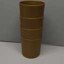 PATIKIL 6 Inch Plastic Plant Pot, 4 Pack Round Flower Planter Container for Indoor Outdoor, Gold