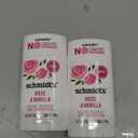 Schmidt's Aluminum-Free Vegan Deodorant Rose & Vanilla with 24 Hour Odor Protection 2 Count for Women and Men, Natural Ingredients, Cruelty-Free, 2.65 oz
