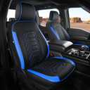 Seat Covers for Ford F150 2015-2026 SuperCrew & Ford F250 F350 F450 Super Duty 2017-2026 Crew Cab, Faux Leather Waterproof Pickup Truck Seat Covers (5 Seats) Interior Accessories