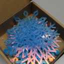 Yousoontic Set of 8 Winter 3D Acrylic Snowflake 16 Pcs Acrylic Snowflake Table Decorations Tabletop Centerpiece for Winter Party Wedding New Year(3 Colors)
