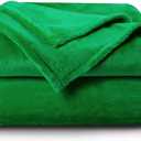 NANPIPER Fleece Blankets Super Soft Flannel Queen Size Blanket for Bed Luxury Cozy Microfiber Plush Fuzzy Blanket,Emerald Green