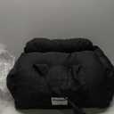 Dog Car Seat for Small Dogs, Portable Puppy Car Seat of Easy Installation, Fashionable Pet Carrier Bag with Large Pockets, Machine Washable Dog Booster Seat (Black)