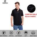 Mens Long and Short Sleeve Polo Shirts Pocket Casual Solid Cotton Blend Drop Cut Collared Polo Shirts for Men (Green, XL)