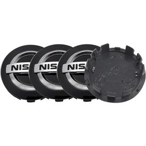 4PCS Wheel Center Caps for Nissan, 54mm/2.12" Car Wheel Hub Caps ABS Rim Center Hub Cover (Black)