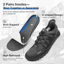 2 x ZURIN Men's Barefoot Training Shoes-Wide Toe Box | Zero Drop Sole | Slip On | Gym Cross Trainers for Walking Weightlifting Workout Trail Running Hiking (Grey)
