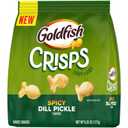 Goldfish Crisps Spicy Dill Pickle Flavored Baked Chip Crackers, 6.25 Oz Bag (EXP 03/07/26)