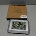 La Crosse Technology 513-88907-INT Digital Atomic Clock with Temperature - Cool Gray/Silver