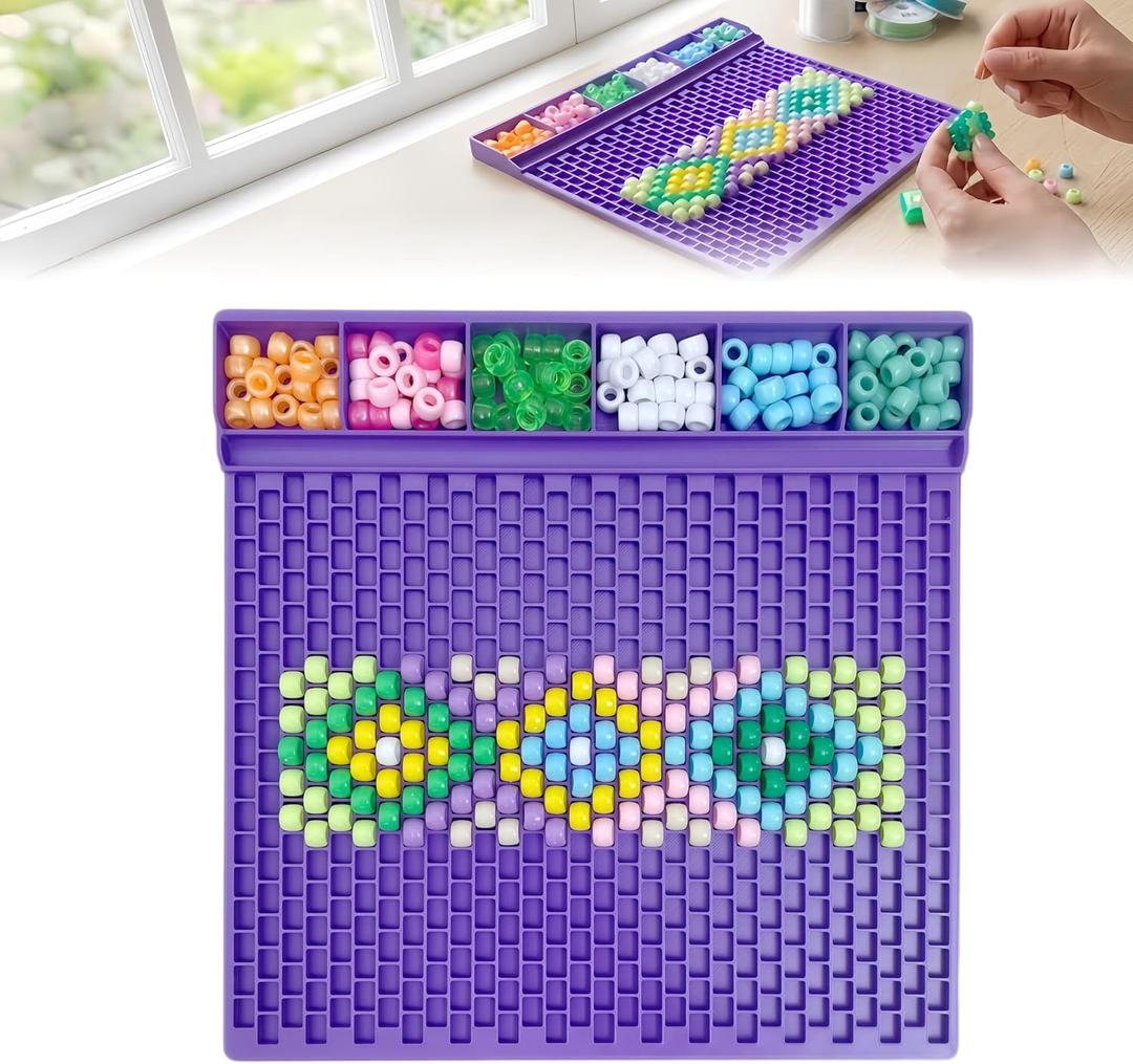 Peyote Stitch Pattern Pony Bead Planning Tray for 6x9mm Pony Beads | kandi Bead Making Board: Essential for Visualizing Intricate Beadwork Pattern Designs, Kandi Cuffs,kandi Mask,Charms